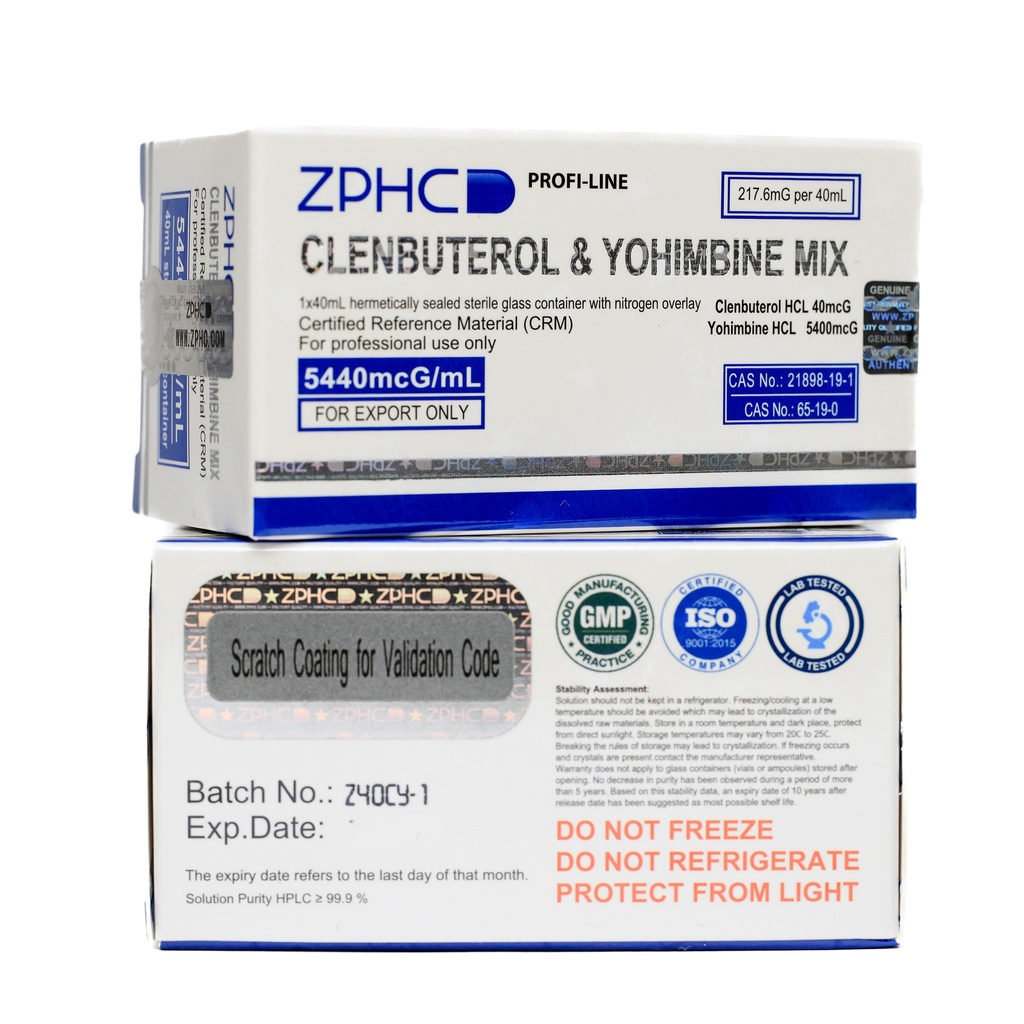 CLENBUTEROL 40mcg  & YOHMBINE 5400mcg