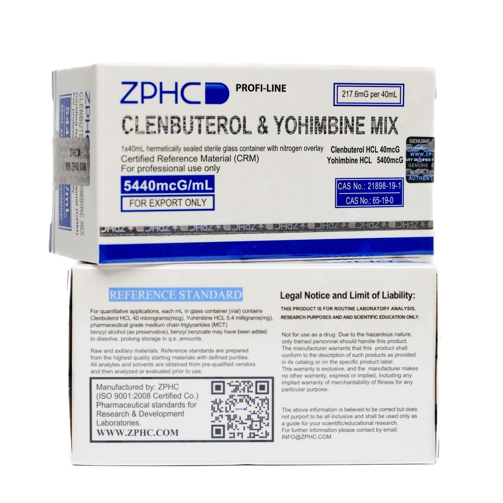 CLENBUTEROL 40mcg  & YOHMBINE 5400mcg
