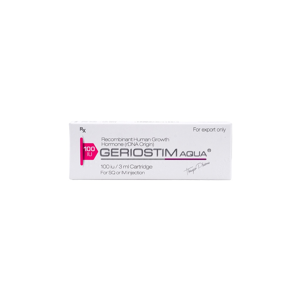 [003060037] GERIOSTIM 100 - RECOMBINAT Human Growth Hormone (rDNA Origin) (2-8 C) - 100 IU /  CARTRIDGE - 33.33 MG / 3 ML CARTRIDGE - Thaiger Pharma