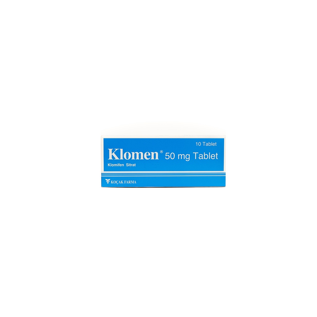 [007140017] KLOMEN 50 MG 10 TB TURKEY - Clomiphene Citrate - 50 MG / pill - 10 Tablets Blisters Box  - KOCAK FARMA