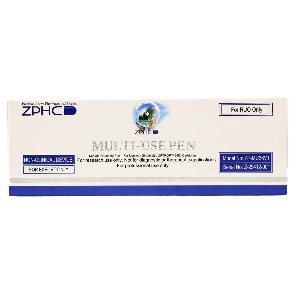[002060158] Empty MULTI-USE Metal PEN  - For 36iu liquid cartridges - ZPHC PHARMA